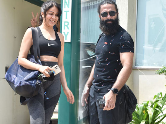 Lavanya And Navdeep Fun At Gym Session